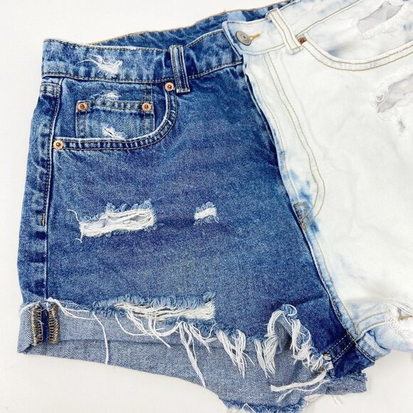 H & M | Bleached Distressed Cut-off Denim Shorts 8 - Picture 3 of 8